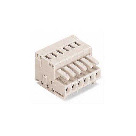 WAGO Zásuvný blok Terminal, řada: 734, rozteč: 3.5 mm, počet řad: 1, počet kontaktů: 4, orientace těla: Rovný, Zelená