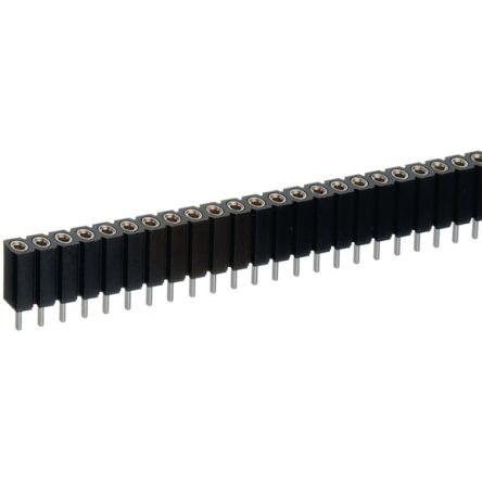 Preci-Dip Konektor PCB, řada: 801, Zásuvkový konektor, počet kontaktů: 50, počet řad: 1, rozteč: 2.54 mm, orientace