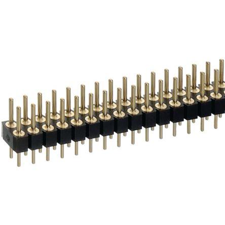 Preci-Dip Konektor PCB, řada: 802, počet kontaktů: 72, počet řad: 2, rozteč: 2.54 mm, orientace těla: Pravý úhel,