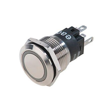 EAO Tlačítkový spínač, řada: 82 IP65 1 CO Panel Okamžité Osvětlené 22 mm 3A, barva LED: Žlutá 240 V dc 240 V ac