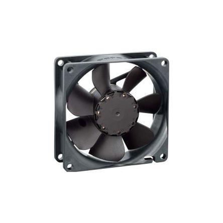 ebm-papst Axiální ventilátor, řada: 8400 N, průtok vzduchu: 42 m³/h 1.1 W 24V dc 45 mA 80 mm 80mm 25.4 mm