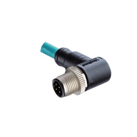 Kabel konektoru, A: Vnější, A: Pravoúhlý 4, B: Odbočný vodič, 250V, IP68, řada: MSDS Amphenol Industrial 1 m
