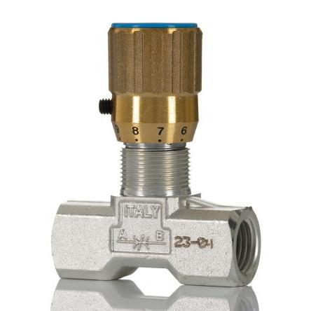Hydraulický ventil regulace průtoku In-line montáž, řada: RS PRO BSP, max. tlak: 210 bar RS PRO, max. průtok: 20L/min