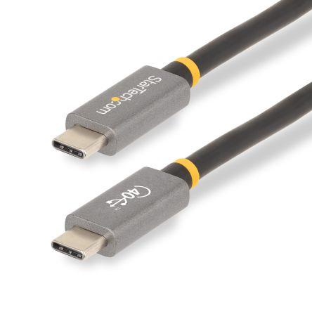 StarTech.com Kabel USB Vnější, A: USB typu C, 1 m Vnější, Černá, B: USB typu C