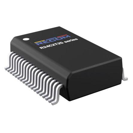 Recom Měnič DC/DC R24C2T25, výstup: 22.5V dc, 2.5 V dc 3 kV ac, Vin 27V dc 100 mA, Vin 24V dc 2 W -40 °C 125 °C Povrch