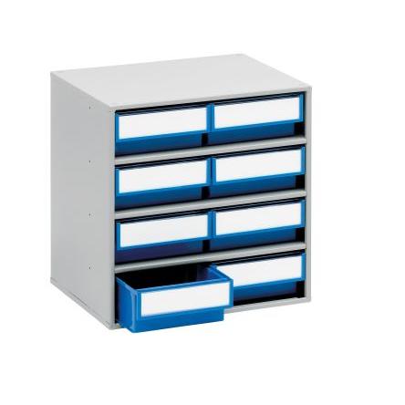 Skladovací jednotka se zásuvkami 8 Modrá Plastové 395 mm x 400mm x 300 mm Treston
