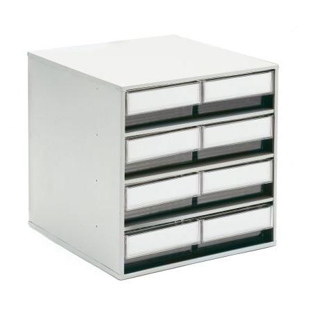 Skladovací jednotka se zásuvkami 8 Čirá Plastové Průhledné zásuvky 395 mm x 400mm x 400 mm Treston