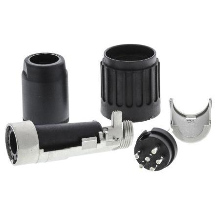 Amphenol Industrial Zástrčka DIN, řada: C 091 B, počet kontaktů: 6, velikost: M16, 300V ac, orientace těla: Rovný, IP40