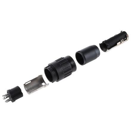 Amphenol Industrial Zásuvka DIN, řada: C 091 B, počet kontaktů: 5, velikost: M16, 300V ac, orientace těla: Rovný, IP40