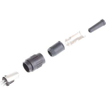 Amphenol Industrial Zásuvka DIN, řada: C 091 B, počet kontaktů: 6, velikost: M16, 300V ac, orientace těla: Rovný, IP40
