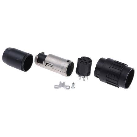 Amphenol Industrial Zásuvka DIN, řada: C 091 B, počet kontaktů: 7, velikost: M16, 300V ac, orientace těla: Rovný, IP40