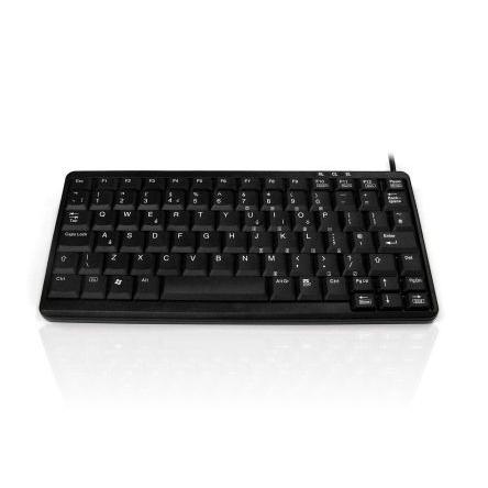 Klávesnice, model: KYB500-K82A, Kabelový, Černá, PS2, USB Kompaktní QWERTY (Velká Británie) x 132 mm x 282mm Ceratech