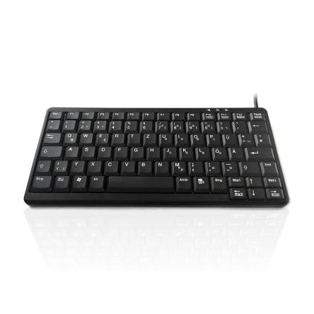 Klávesnice, model: KYB500-K82A-GR, Kabelový, Černá, PS2, USB Kompaktní QWERTZ (němčina) x 132 mm x 282mm Ceratech