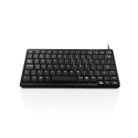 Klávesnice, model: KYB500-K82A-US, Kabelový, Černá, USB, PS2 Kompaktní QWERTY (USA) x 132 mm x 282mm Ceratech