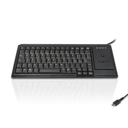 Klávesnice, model: KYB500-K82D-IT-C, Kabelový, Černá, USB Ovladač Trackball QWERTY (Itálie) x 139 mm x 370mm Ceratech