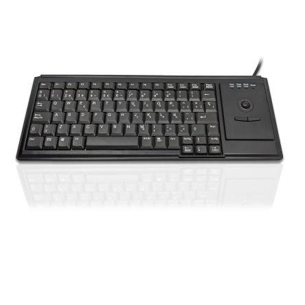 Klávesnice, model: KYB500-K82D-SP, Kabelový, Černá, USB Ovladač Trackball QWERTY (Španělsko) x 139 mm x 370mm Ceratech