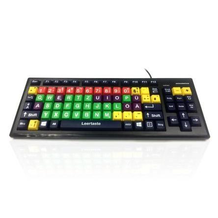 Klávesnice, model: KYB-MON2MIX-UCGR, Kabelový, Barevný, USB Včasné učení Qwerty x 27 mm x 180mm Ceratech