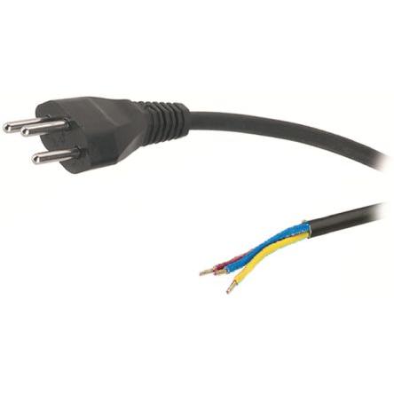 Feller Napájecí kabel 3žilový 3 m Polyvinylchlorid plášť, Černá, vnější průměr: 6.8 mm OD, 250V 70 °C