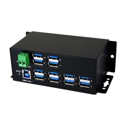 Rozbočovač USB EX-1112HMS, standard: USB 3.0, USB 3.1 USB, počet portů USB: 12 48.2 mm Exsys 132.5 mm 55mm