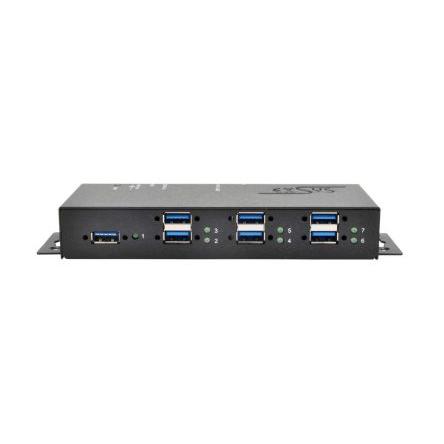 Rozbočovač USB EX-1189HMVS-3, standard: USB 3.0, USB 3.1, USB 3.2 USB, počet portů USB: 7 AC adaptér 25.4 mm Exsys 178.6