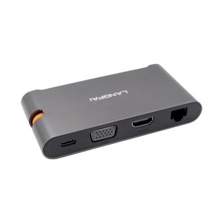 Exsys Dokovací stanice, 3840 x 2160 pixel, počet portů USB: 7, video připojení: VGA, HDMI, standard: USB typu C, PLe,