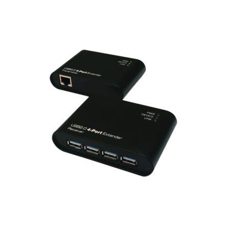 Prodlužovací kabel USB EX-1445, počet portů USB: 4, standard: USB 2.0 Cat5 Exsys 50 m
