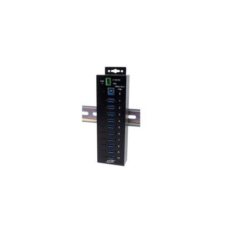 Rozbočovač USB EX-1510HMVS, standard: USB 3.2 USB, počet portů USB: 10 Připojovací konektor 55 mm Exsys 198 mm 30.8mm