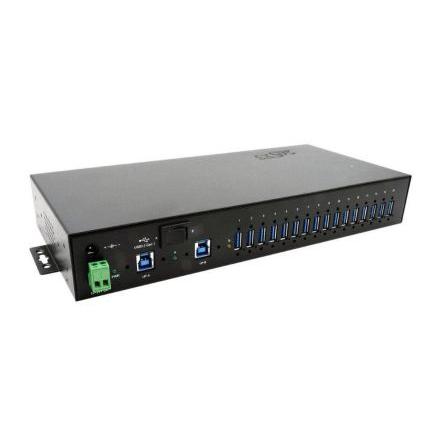 Rozbočovač USB EX-1526HMVS, standard: USB 3.2 USB, počet portů USB: 16 Připojovací konektor 130 mm Exsys 43 mm 306mm