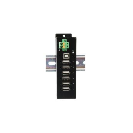 Rozbočovač USB EX-1596HMVS, standard: USB 2.0 USB, počet portů USB: 6 Připojovací konektor 80.2 mm Exsys 132.5 mm 36.2mm