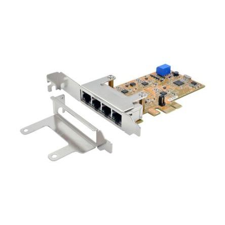 Síťová karta 4portový, typ sběrnice: PCIe 1000Mbps EX-6084 RJ45 Exsys