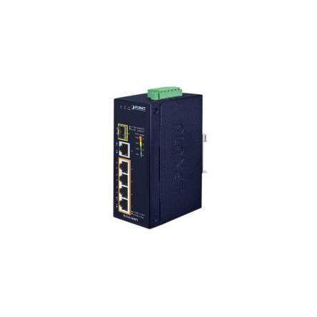 Průmyslový ethernetový přepínač, model: IGS-614HPT 6portový 1Gbps Planet Neřízený Napájení přes síť Ethernet