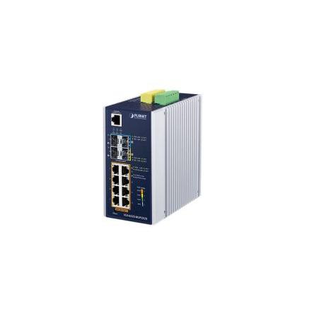 Průmyslový ethernetový přepínač, model: IGS-6325-8UP2S2X 12portový 10Gbps Planet Řízený Napájení přes síť Ethernet