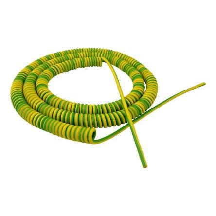 RS PRO Napájecí kabel, řada: TB17 FLEX 1žilový 300 mm Polyuretan plášť, Zelená, Žlutá 70 °C