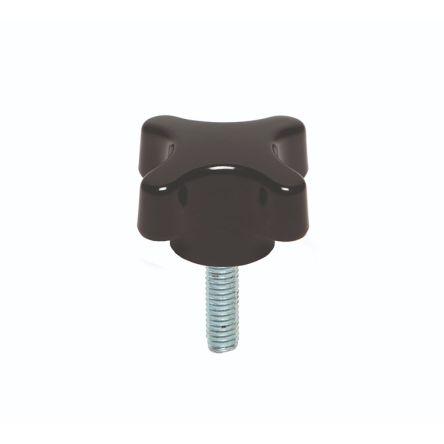 Upínací knoflík Duroplast barva Černá Hvězda M12 x 40 RS PRO Se závitem