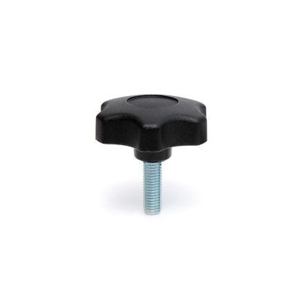 Upínací knoflík Termoplast barva Černá Mnohonásobné výstupky M8 x 20 RS PRO Závitový čep