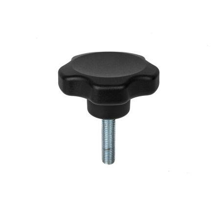 Upínací knoflík Termoplast barva Černá Mnohonásobné výstupky M16 x 50 RS PRO Se závitem