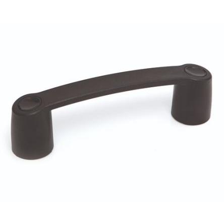 Madlo skříňky barva Černá, Nylon plněný sklem, Matný, délka: 117 mm x 40 mm x 29mm RS PRO