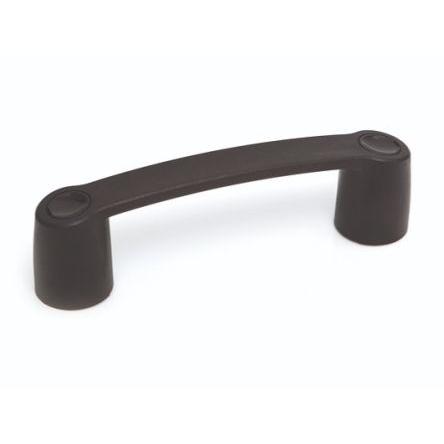 Madlo skříňky barva Černá, Nylon plněný sklem, Matný, délka: 132 mm x 45 mm x 31mm RS PRO