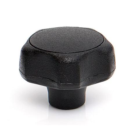 Upínací knoflík Termoplast barva Černá Mnohonásobné výstupky M6 RS PRO Se závitem