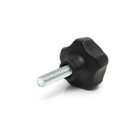 Upínací knoflík Termoplast barva Černá Mnohonásobné výstupky M8 x 25 RS PRO Se závitem