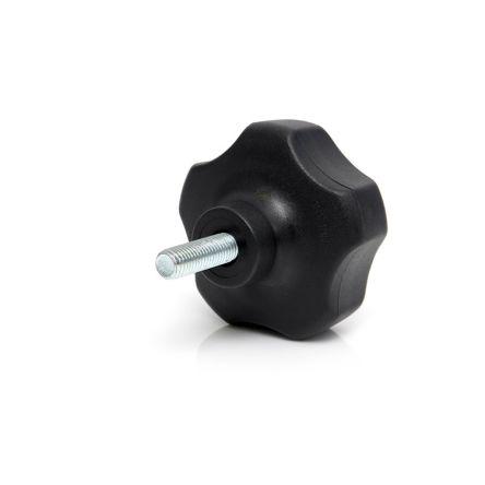 Upínací knoflík Termoplast barva Černá Mnohonásobné výstupky M10 x 30 RS PRO Se závitem