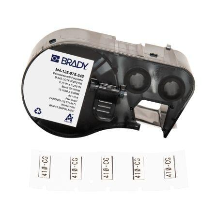 Brady Role do tiskáren štítků Černá, Bílá Černá 19.05 mm BMP41, BMP51, BMP53, M410, M510, M511 5.969 mm 80 V balení