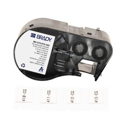 Brady Role do tiskáren štítků Černá, Bílá Černá 19.05 mm BMP41, BMP51, BMP53, M410, M510, M511 16.383 mm 80 V balení