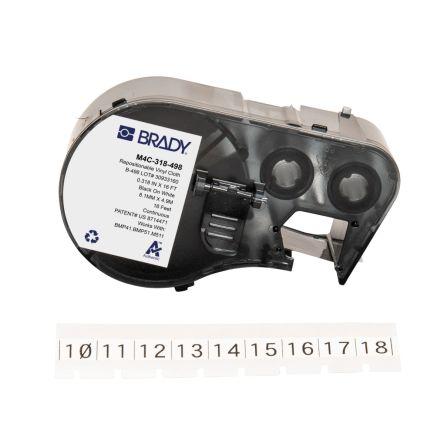 Označení barva tisku Černá Bílá, Černá pro různé modely tiskáren BMP41, BMP51, BMP53, M410, M510, M511 Brady 4.88 mm