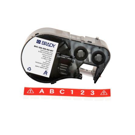 Označení barva tisku Bílá Bílá, Červená pro různé modely tiskáren BMP41, BMP51, BMP53, M410, M510, M511 Brady 7.62 m