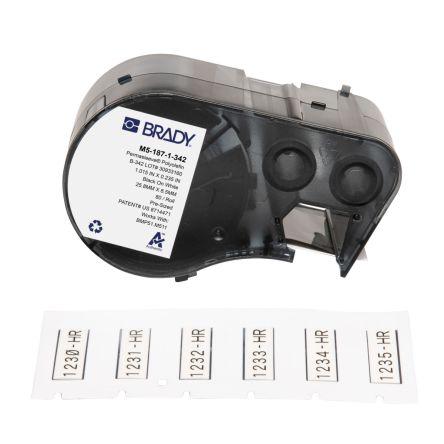 Brady Role do tiskáren štítků Bílá, Černá Černá 25.4 mm BMP51, BMP53, M510, M511 8.509 mm 80 V balení