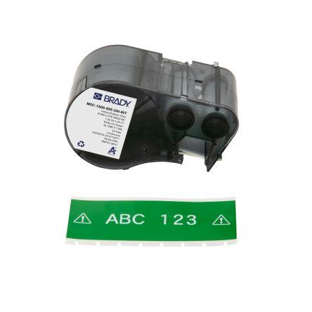 Označení barva tisku Bílá Zelená, Bílá pro různé modely tiskáren BMP51, BMP53, M510, M511 Brady 7.62 m 38.1 mm 7.62 m