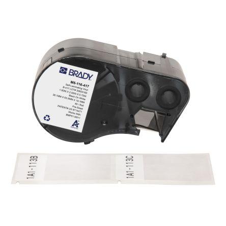 Označení barva tisku Černá Průhledné Vrstvené pro různé modely tiskáren BMP51, BMP53, M510, M511 Brady 63.5 mm 38.1 mm