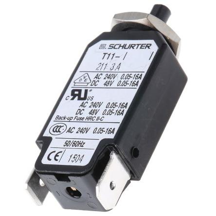 Tepelná pojistka 3A 1pólový T11 Schurter T11 Panel