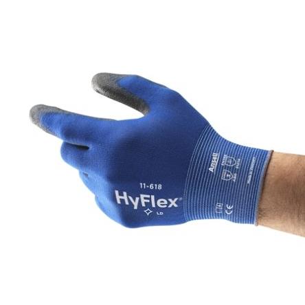 Ansell Pracovní rukavice Modrá No Nylon 3 1 2 Polyuretan Ne Ne 8 HyFlex 11-618